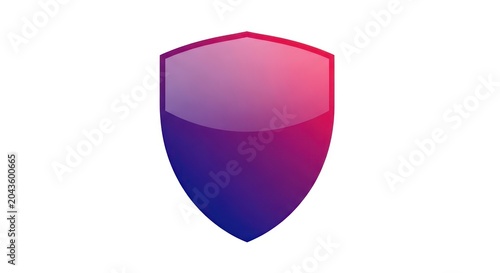 Gradient shield icon protection symbol.