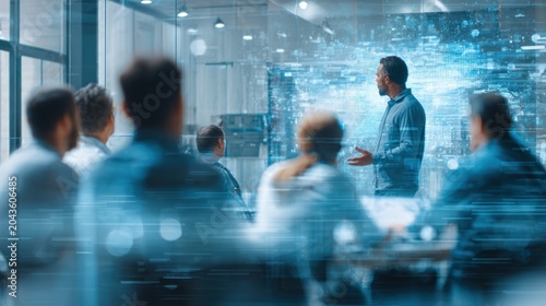 Business presentation in a modern office