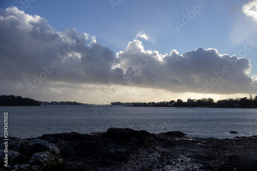 clouds over the lake