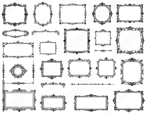 A collection of ornate picture frames