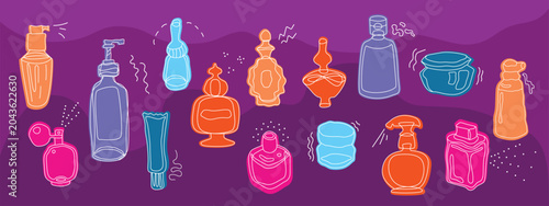 Canvastavla cosmetic bottles Adobe Illustrator Artwork