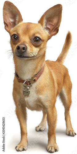 Portrait of a chihuahua standing.