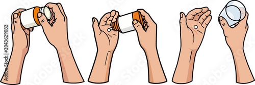 Foto Medical prescriptions and drug therapies  prescribed by physicians are important remedies for modern day afflictions