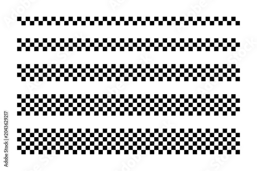 Seamless checkered racing stripes. Vector illustration