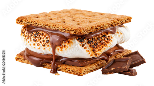 Gourmet Chocolate Smores Dessert for Bakery Menus and Food Advertising