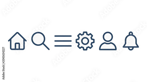 UI Navigation Minimal Icon Collection