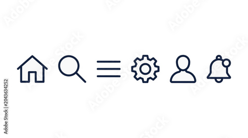 UI Navigation Minimal Icon Collection