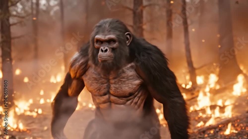 Evolution primate transition: ape evolution, early human origin, primitive hominid shift, species adaptation, biological progression, ancestral lineage, natural mutation, gradual development