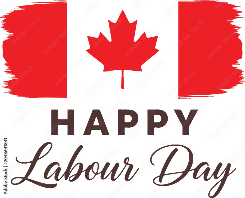 Fototapeta premium Handwritten Labor Day script calligraphy on white background with decorative underline