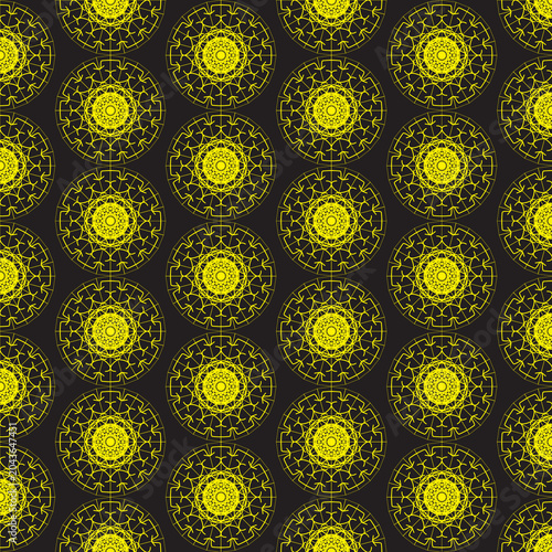 Photography geometry arabesque inspired symmetrical surface kaleidoscopic ornament golden lu