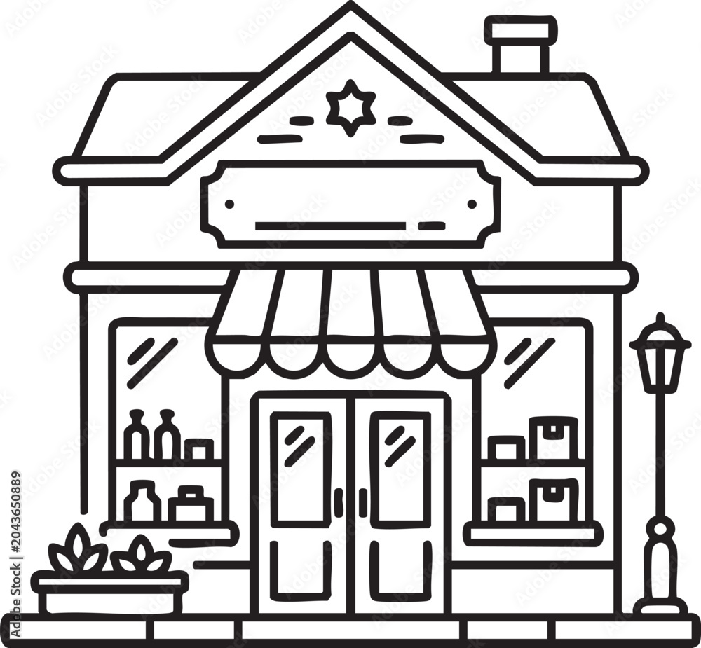 Fototapeta premium Store vector illustration, white background