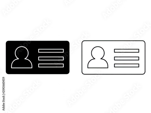 Minimalist business profile icon with name tags