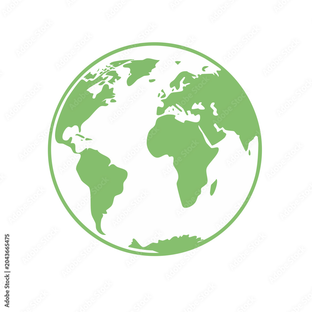 Obraz premium Green Earth Icon