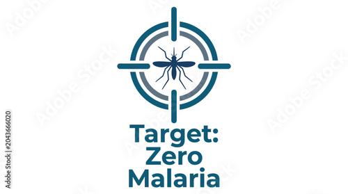 Photos A graphic logo featuring a mosquito inside a target symbol with the text Target Zero Malaria