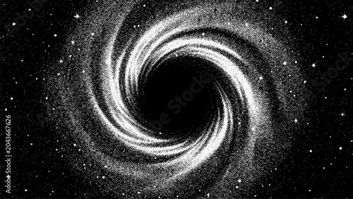 Foto Black hole swirling in deep space