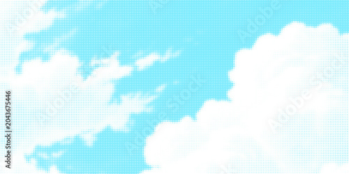 Fotografía Dotted comic cloud background