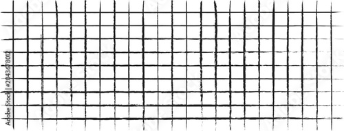 Tablou pe pânză Hand Drawn Grunge Grid Pattern and Distressed Crossed Lines Vector Illustration