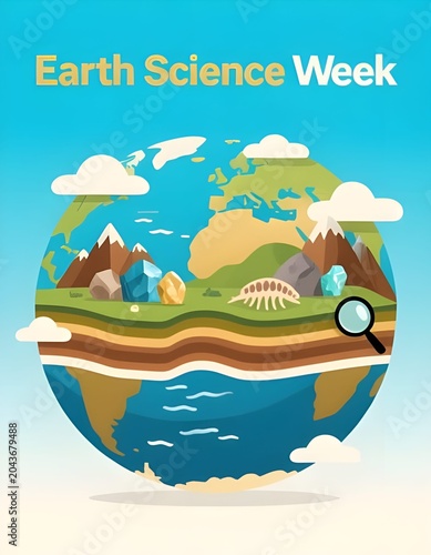Earth Science Discovery Illustration for Earth Science Week