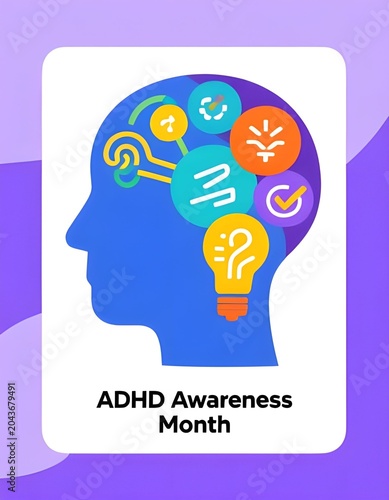 Neurodiversity Awareness Illustration for ADHD Awareness Month