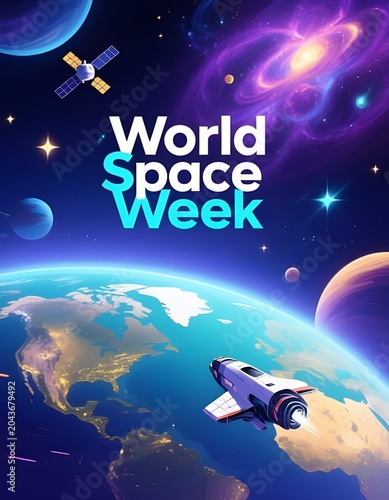 Space Exploration Illustration for World Space Week