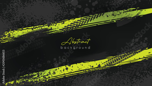 Creative Neon Green Abstract Background Template
