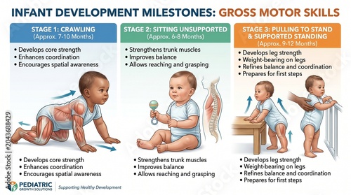 Infant Developmental Milestones and Gross Motor Skills Chart