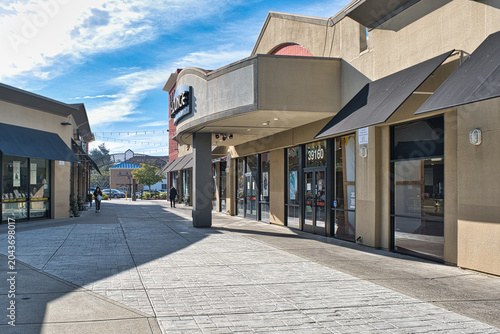 Fremont modern city center, CA, USA. 