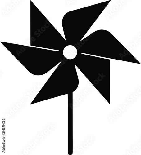 Pinwheel vector icon isolated on white background
