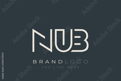 Photos NUB abstract letter logo design