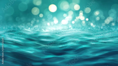 Abstract teal background featuring blurred turquoise water with soft sunlight effects, designed as a vector illustration suitable for posters, graphic design, and summer or aqua-themed banners.
