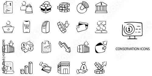 Conversation simple concept 24 Black and White color icons set .Vector illustration.