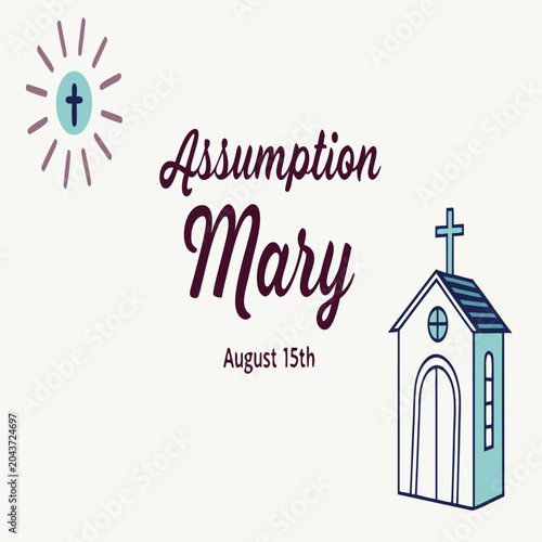 Cuadro en lienzo Assumption of Mary, Feast of the Assumption of Mary, Assumption of Mary 15th of