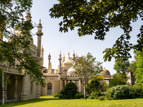 A view towards the Indian architectural inspired Brighton Pavilion