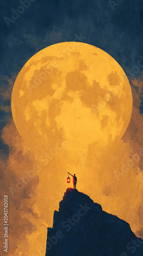 moonlight and lamplight