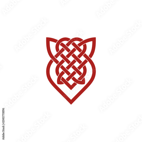 Celtic knot logo flat vector icon design