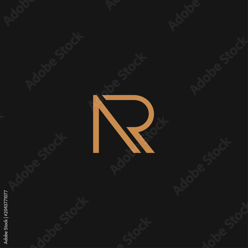 Elegant NR Monogram Logo – Luxury Lettermark Branding