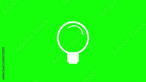 Light Bulb Energy Innovation on green screen