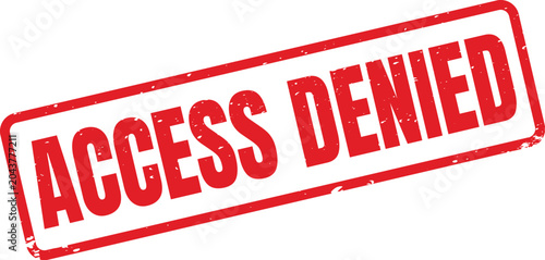 Canvastavla Red access denied stamp on white background for security concepts