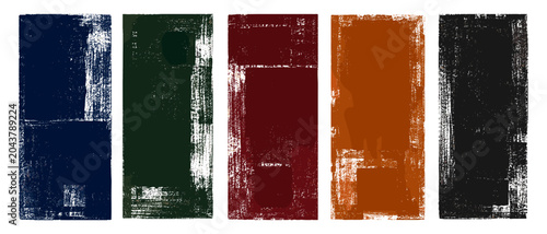 Obraz na płótnie Urban roller ink print vector background, distressed paint texture on paper with