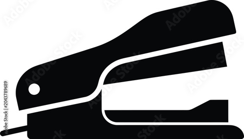 Photos Classic office stapler tool for paper binding documents simple icon vector illus