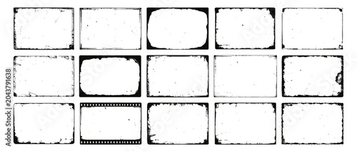 Fotografie Old movie grain texture with dirty scratch marks, dusty noise overlay, worn blac