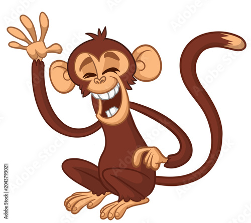 Photography Cartoon funny monkey chimpanzee with cute face expression