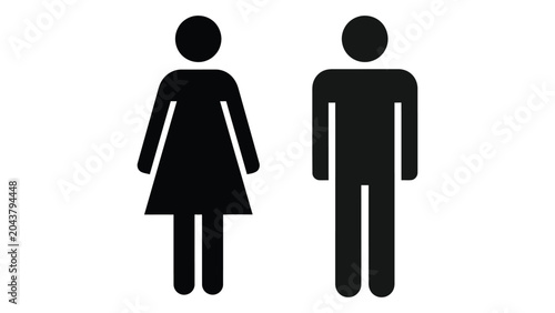 gender symbols flat icon on white background male female sign toilet