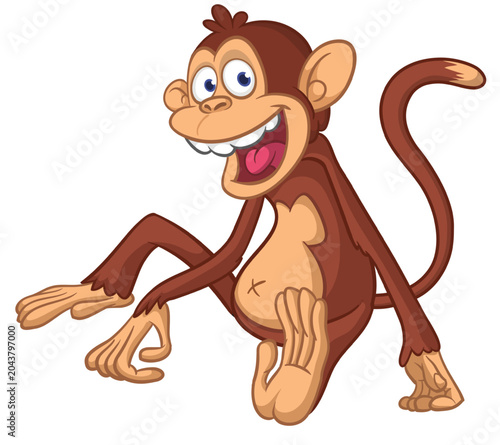 Photography Cartoon funny monkey chimpanzee sitting