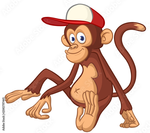Photography Cartoon funny monkey chimpanzee sitting