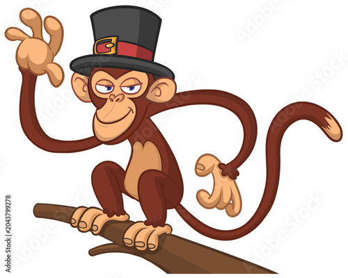 Photography Cartoon funny monkey chimpanzee with cute face expression