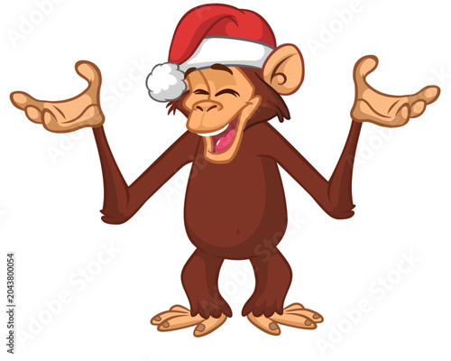 Photography Cartoon funny monkey chimpanzee with cute face expression