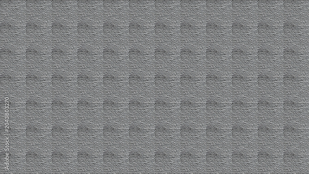 Fototapeta premium Detailed macro close up shot of grey fabric texture with woven patterns showing high resolution detail for design background projects