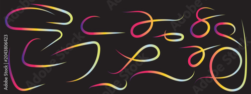 Fotografía Vibrant rainbow colored swirling lines and shapes on fathers day