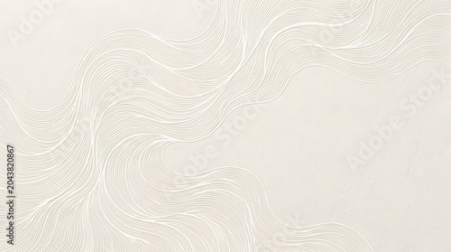 Elegant Beige Abstract Wave Texture Background with Flowing Lines